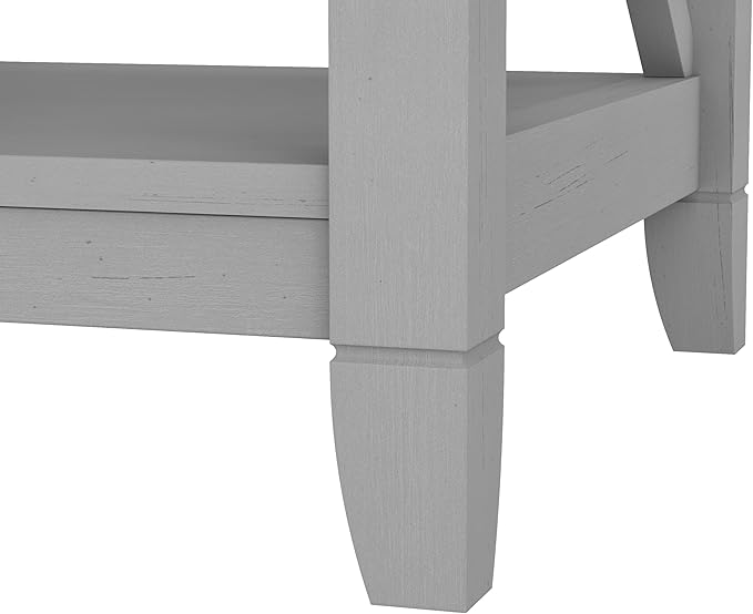 Bush Home Tall 5 Shelf Bookcase for Living Room or Home Office, Large Bookshelf, Modern Farmhouse Style, Key West Collection, Cape Cod Gray