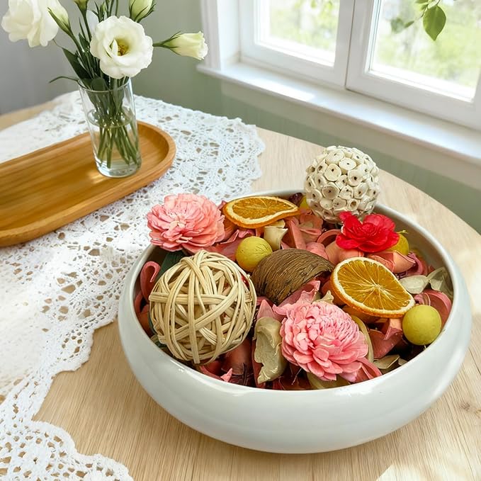 Spring Potpourri Bag,Mulberry Scented Potpourri Bowl Filler, Vase Filler,Pink Decorative Dried Flower, Valentine's Day Decor(20 oz)