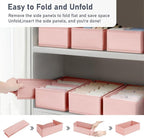 DIMJ Drawer Organizer - Clothes Storage Set of 3, Pink: Sock, Underwear, Bra, Tie, Belt Dividers