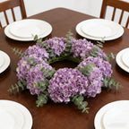 Kimura's Cabin 6Pcs Artificial Silk Hydrangea Fake Flowers Faux Hydrangea Bouquet for Home Table Centerpieces Wedding Garden Party Decoration (Purple)