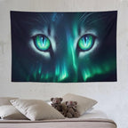 VUMIVI Cat Eye Galaxy Tapestry Mystical Northern Lights Starry Sky Abstract Aurora Art Magical Fantasy Decor Tapestry Wall Hanging for Living Room Bedroom Dorm Classroom Aesthetic Decor W90xL60in