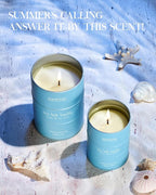 M&SENSE Sea Salt Vanilla Scented Candles Large Beach Candle, Natural Soy Summer Candles 21.2oz 120 Hour Slow Burning,Aromatherapy Candle for Stress Relief Meditation Relaxing