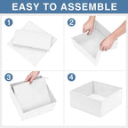 Criusia Drawer Organizer Clothes, 24 Pack Dresser Organizer Bins for Nursery Bedroom, Closet Organization and Storage Dividers for Clothing, Baby Clothes, Underwears, Socks (White)
