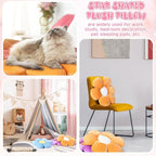 Reginary 4 Pcs Flower Floor Pillows Cute Plush Flower Throw Pillows Daisy Floor Seat Cushion Chair Pads for Back to School First Day of School for Sofa Couch Bed Decor(15 Inch,Bright Color)