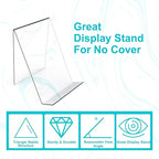 Boloyo Acrylic Book Stand Without Ledge,6 Inch 6PC Clear Acrylic Display Easel Transparent Display Stand Holder Tablet Holder for Displaying Pictures,Books,Artworks, CDs