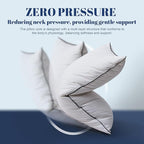 Feather Down Pillows Standard Size Set of 2, Luxury Hotel Collection Bed Pillow 2 Pack, Airyfil™ Powered Fillings & Feathers Pillow，Fluffy Plush for Side Sleepers,Firm, 20x26 in.