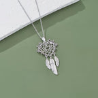 Dream Catcher Necklace for Women 925 Sterling Silver Dream Catcher Pendant Necklace Dreamcatcher Jewelry for Women
