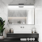 Ralbay 5 Color Temperature Dimmable LED Modern Black Vanity Light for Bathroom 40inch 36W Acrylic Matte Black Bathroom Vanity Lighting Fixtures Over Mirror