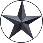 JoyEvy 12.4" Black Barn Star Wall Decor, Metal Stars for Outside or Inside Texas Stars Art Rustic Vintage Western Country Home Farmhouse Wall Decoration