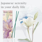 Pure Lily Luxury Japanese Incense Sticks 60sticks Bergamot Vanilla Jasmine Coreless Low Smoke Natural Charcoal Free Non Toxic Aromatherapy Meditation Calming Stress Relief Relaxation Yoga TOMORI