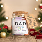 NewEleven Dad Gift, Gifts For Dad From Daughter, Son - New Dad Birthday Gift, Bible Verse Jar For Father - Decorative Glass Inspirational Scripture Jar with 92 Bible Verses