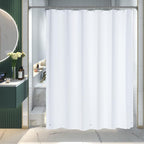 AmazerBath Shower Curtain Liner, 72x72 Plastic White Shower Curtain Liner, Cute Waterproof PEVA Shower Curtains, Lightweight Shower Curtains for Bathroom with Magnets and 12 Rustproof Grommet Holes