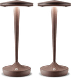 Cordless Table Lamp Rechargeable,Outdoor Table Lamps LED,5000mAh Battery Operated Lamp Stepless Dimming Table Lamps for Restaurant Dining Patio (2PRust)