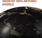 Koville Italian Natural Marble Incense Holder, 5inch Incense Holders for Sticks, Sturdy Incense Burner Ash Catcher, Ideal for Meditation, Relaxing, Easy to Clean(Nero Portoro)