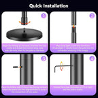 RGB LED Corner Floor Lamp with Music Sync and 16 Million DIY Colors, Color Changing Modern Smart Standing Lamp with APP and Remote Control, Ambient Light for Bedroom, Living Room & Gaming room