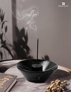 Radicaln Marble Incense Holder for Stick 5.5" Inches Black Handmade Incense Stick Holder for Living Room Décor, Ideal Incense Holder Marble Ashtray & Palo Santo Holder for Home Décor