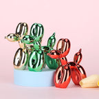 Green Balloon Dog Decor,Balloon Animal Decor,Shelf Decor Preppy Room Decor,Cute Statue Home Decor, Bedroom Modern Sculpture Desk Decor,Office Gold Decorations Small Figurines