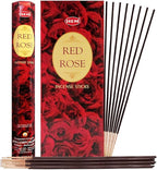 TRUMIRI Red Rose Incense Stick Bundle: 120 Count (6 Packets of 20 Sticks Each) with Trumiri Incense Holder