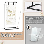 Wedding Welcome Sign Stand, Adjustable Welcome to Our Wedding Sign Holder,Heavy Duty Easel Stand for Sign, Wedding Seating Chart Stand, Easel for Display (Black)