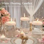 3 inch White Floating Candles, 12 Packs Unscented Floating Candle for Centerpieces 3” White Floating Candles Bulk for Wedding Christmas
