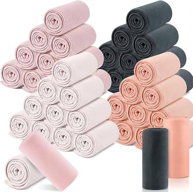 Newwiee 48 Pcs Fleece Throw Blankets Bulk 50'' x 60'' Oeko-tex Standard 100 Certified Spring Outdoor Wedding Guest Blankets Lightweight for Sleepover Donation Lap Pet Sofa Home (Pink Shades)