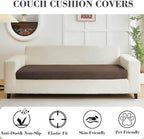 Couch Covers for 3 Cushion Sofa Pet Friendly Couch Cushion Covers Universal Sofa Covers Washable Stretch Slipcovers for Sectional Sofa (Texture Brown, Large Triple Seat Cover)