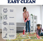 5x7ft Kids Manor Tour Play Rug,Non-Slip Faux Wool Carpet with Interactive English Words, Educational Manor Map Design for Playroom, Bedroom, Nursery Gift