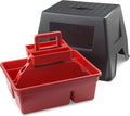 Little Giant Stable Storage Box and Stool DuraTote Stool and Tote Box with Carrying Handle (Red) (Item No. DTSSRED)