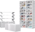 Dollate 9 Tiers 36 Pairs Foldable Shoe Rack, Large Shoe Storage with Magnetic Clear Door, Easy Assembly and Freely Movable Shoes Organizer, Large Capacity Shoe Shelf for Cloakroom, Entryway