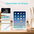 Boloyo Acrylic Book Stand Without Ledge,6 Inch 10PC Clear Acrylic Display Easel Transparent Display Stand Holder Tablet Holder for Displaying Pictures,Books,Artworks, CDs