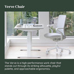 Branch Verve Chair - High Performance Executive Office Chair with Contoured Back and Adjustable Lumbar Support - High Density Foam Cushion and 3D Knit Back - Fits 5' to 6', Up to 275 lbs, Mist