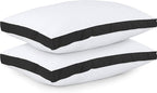 Utopia Bedding Bed Pillows for Sleeping Queen Size (Black), Set of 2, Soft & Fluffy Pillow with Down Alternative Filling, Cooling, Hotel Quality, Gusseted Pillow for Back, Stomach or Side Sleepers