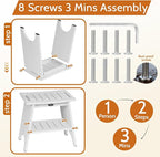 Shower Benches for Inside Shower to Sit On, Shower Stool for Shaving Legs, 500lbs Shower Chair with Space-Efficient Storage Shelf, Waterproof Shower Seat for Spa Bathroom, Indoor or Outdoor 18”x17”