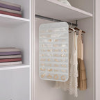 2-Pack Hanging Jewelry Organizer 80-Pocket Dual-sided Jewelry Storage for Jewelry Earring Necklace Bracelet Ring Storage Travel Holder, White