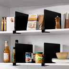 HBlife 8 Pack Black Shelf Dividers, Vertical Purse Organizer for Closet Perfect for Sweater, Shirts, Handbags in Bedroom and Kitchen, Adjustable Acrylic Bookshelf for Organization