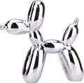 Silver Balloon Dog Decor,Balloon Animal Decor,Shelf Decor Preppy Room Decor,Cute Statue Home Decor, Bedroom Modern Sculpture Desk Decor,Office Gold Decorations Small Figurines