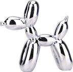 Silver Balloon Dog Decor,Balloon Animal Decor,Shelf Decor Preppy Room Decor,Cute Statue Home Decor, Bedroom Modern Sculpture Desk Decor,Office Gold Decorations Small Figurines