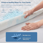 BEDLORE Waterproof Mattress Protector, California King Size Noiseless Mattress Pad with Deep Pocket 6"-18" Depth, Soft Breathable Bed Mattress Cover Washable for Home, Bedroom, Hotel (White)