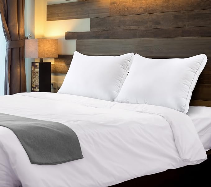 Utopia Bedding Bed Pillows for Sleeping Queen Size (White), Set of 4, Soft & Fluffy Pillow with Down Alternative Filling, Cooling, Hotel Quality, Gusseted Pillow for Back, Stomach or Side Sleepers