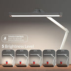 Ultra Bright 2300 Lumens Powerful Professional Eye Care LED Desk Lamp - Brightness Adjustable, Modern Task Light for Home, Beauty, Crafting, Office, Workbench (Daylight, Dimming, White)