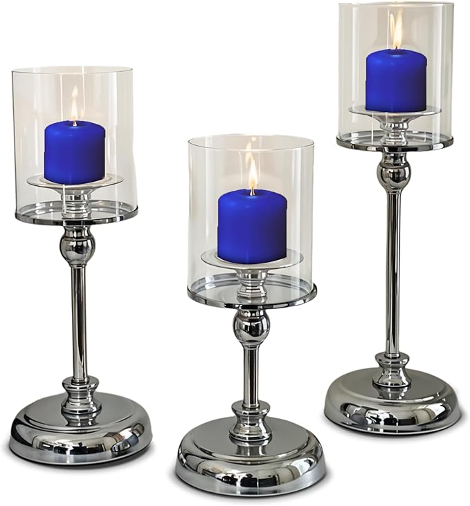 Candle Charisma Blue Unscented Votive Candles - 15 Hour Burn time - Set of 36 for Dinner, Wedding, Halloween and Holiday Decorations