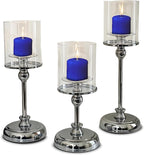 Candle Charisma Blue Unscented Votive Candles - 15 Hour Burn time - Set of 36 for Dinner, Wedding, Halloween and Holiday Decorations