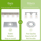 Espird Bathroom Vanity Light, 4 Light Brushed Nickel Vanity Lights with Thickened Seeded Glass Shade, 30 inch Modern Bathroom Light Fixtures, Bathrooms Lights Fixtures Over Mirror
