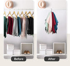 ZEDODIER Scarf Organizer Scarf Hanger for Closet, Rotatable Sturdy Hijab Holder Holds 8 Scarves, Metal Space Saving Closet Organizers and Storage, Black