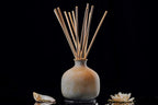 Blueme Balance Diffuser | White Lotus & Tea | 16.91 Fl Oz - Refillable Wellness Diffuser, Contains Essential Oil, Sustainable, Hand Finished, Premium, Luxury Ceramic, Natural Rattan Reeds | Large