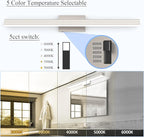 Ralbay 40inch Brushed Nickel Vanity Light with 5 Color Temperature (2700K-6000K) Dimmable Acrylic Metal 36W LED Modern Bathroom Lighting Over Mirror