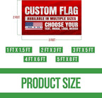Custom Flag (1x1.5FT to 5x8FT) by BCB Print for Business | Personalized Outdoor Flags with Grommets for Advertising, Events | HD Printed Custom Sign Flag | Express Dispatch+Ship | Made in USA