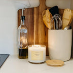 Calyan Wax Co. Lemon & Sage 3 Wick Scented Candle - 43 Hour Burn - Luxury 3 Wick Soy Candles - Non Toxic Soy Wax Candles - Long Lasting Large Glass Jar Candle for Home - 14.9oz
