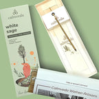 White Sage Incense Sticks for Cleansing - (80 Scent Sticks) Charcoal Free, Made from Upcycled Flowers | Protection Incense to Cleanse Negative Energy