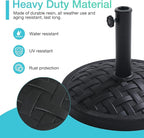 COBANA 31lb Patio Umbrella Base, Heavy Duty Round Outdoor Market Umbrella Stand Weight, Black